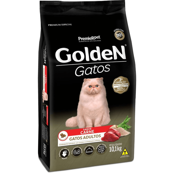 Ração Seca Golden Gatos Adultos Carne - 10,1Kg - American Pet Ração Seca Golden Gatos Adultos Carne - 10,1Kg - American Pet