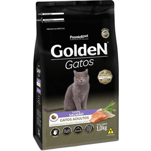 Ração Seca Golden Gatos Adultos  Salmão - 1Kg