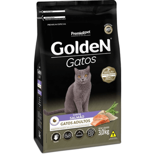 Ração Seca Golden Gatos Adultos  Salmão - 3Kg