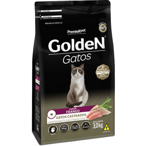 Ração Seca Golden Gatos Castrados Adultos  Frango - 3Kg