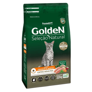 Ração Seca Golden Seleção Natural Gatos Adultos  - 3Kg