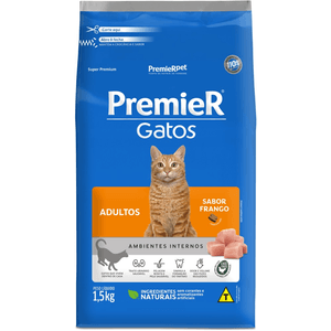 Ração Seca Premier Pet Amb Int Gatos Adultos Frango - 1,5Kg