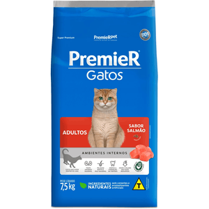 Ração Seca Premier Pet Amb Int Gatos Adultos Salmão - 7,5Kg