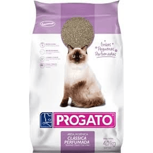 Areia Higienica ProGatos Classica Grãos Pequenos Perfumado - 4Kg