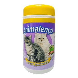 Lenços Umidecidos Animalenço Para Gatos Animalíssimo - 75 Unidades