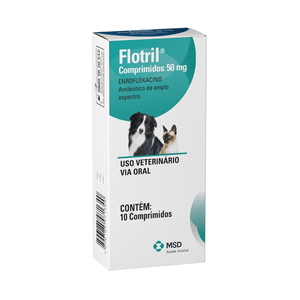 Antimicrobiano Msd Flotril Cães E Gatos - 10 Comprimidos