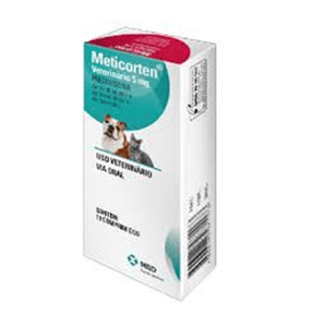 Anti-Inflamatório Msd Meticorten Vet  5 Mg - 10 Comprimidos