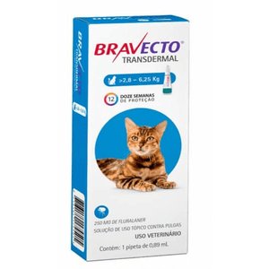 Bravecto Transdermal  Para Gatos 250Mg - De 2,8 A 6,25Kg