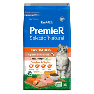 Ração Seca Premier Pet Seleção Natural Gatos Adultos Cast - 1,5Kg