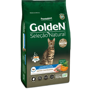 Ração Seca Golden Seleção Natural Gatos Castrados Adultos  - 10,1Kg
