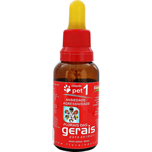 Composto Floral Pet Nº 01 - Ansiedade E Agressividade