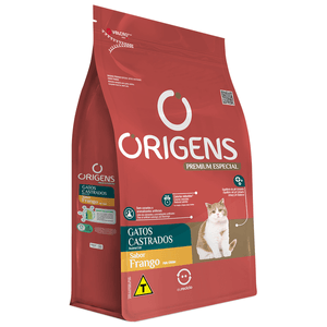 Ração Seca Origens Premium Especial Frango Gatos Castrados- 1Kg