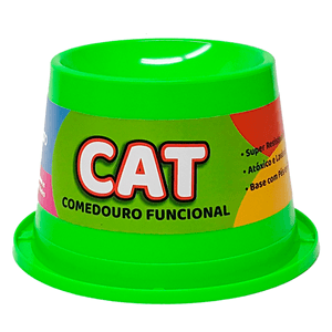 Comedouro Alto Antiformiga Cat Verde Neon - 250Ml