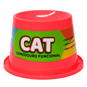 Comedouro Alto Antiformiga Cat  Rosa Neon - 250Ml