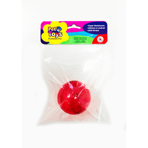 Bolinha Acrílica Glitter  Com Guizo Solapa  - Vermelho