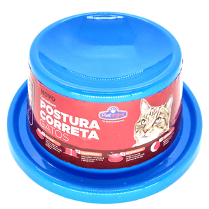 Comedouro Postura Correta Gatos - Azul
