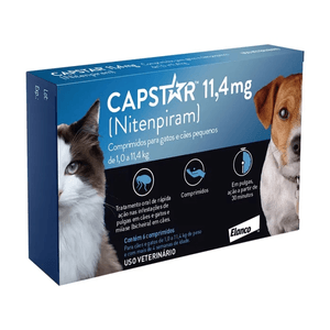 Antipulgas Elanco Capstar 11,4Mg Para Cães De 1,0kg a 11,4Kg - 6 Comprimidos