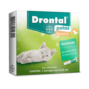 Vermífugo Drontal Spoton Para Gatos 1 Bisnaga  - De 0,5 Kg A 2,5 Kg
