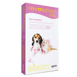 Zoetis Antipulgas E Carrapatos Revolution 6% 0,25Ml Para Cães E Gatos De Até 2,5 Kg - 1 Pipeta