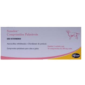 Zoetis Synulox Antibacteriano Para Cães - 10 Comprimidos