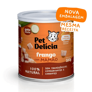 Pet Delícia Frango Com Mamão Para Gatos - 320G