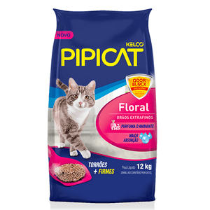 Areia Higiênica Pipicat Floral - 12Kg