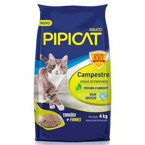 Areia Higiênica Pipicat Campestre - 4Kg