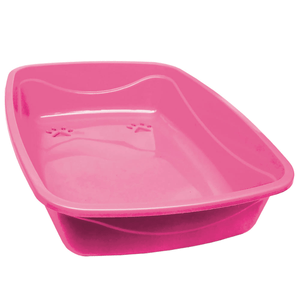 Bandeja Higiênica Pet Injet Luxo Patas Para Gatos - Rosa