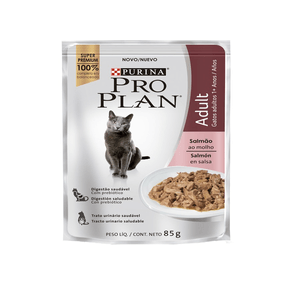 Nestlé Purina Pro Plan Ração Úmida Para Gatos Adultos  Salmão Ao Molho - 85G