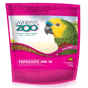 Megazoo Extrusada Papagaios Mini 1,2 Am-16 - 1,2Kg