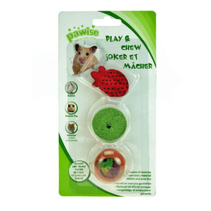 Brinquedo Para Roedores Madeira E Bucha Vegetal Cores Sortidas - P