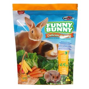 Ração Funny Bunny Delícias Da Horta Coelhos, Hamster E Pequenos Roedores - 500G