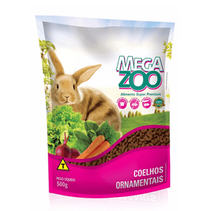 Ração Extrusada Coelhos Ornamentais - 500 G