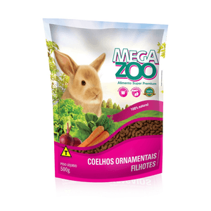 Ração Extrusada Coelhos Ornamentais Filhotes - 500 G