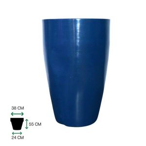 Vaso Cone Liso Macauba Nº55 - Azul