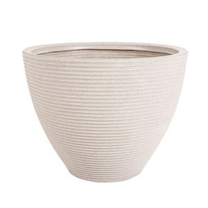 Vaso Cone Baixo Riscato Marmore - Nº036  Branco