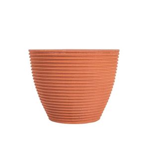 Vaso Cone Baixo Riscato Nº022 - Terracota