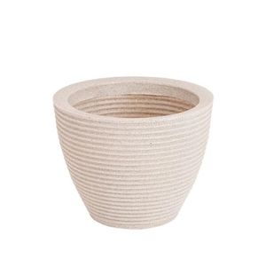 Vaso Cone Baixo Riscato Marmore Nº022 - Branco