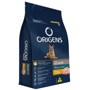 Ração Seca Origens Cães Sênior Porte Grande Light  Frango - 3Kg