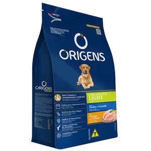 Ração Seca Origens Cães Porte Médio E Grande Light  Frango - 3Kg