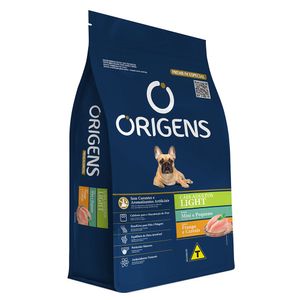 Ração Seca Origens Cães Porte Mini E Pequeno Light  Frango E Cereais - 10,1Kg