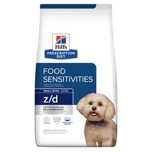 Ração Hill's Prescription Diet Z/D Pedaços Pequenos Cães Adultos Alergia Alimentares e da Pele 3,17kg