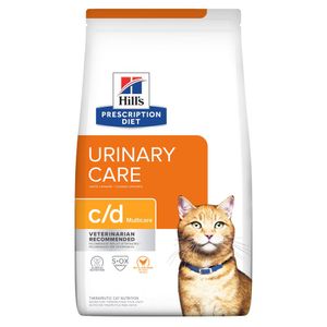 Ração Hill's Prescription Diet C/D Multicare Gatos Adultos Cuidado Urinário 1,8kg