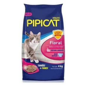 Areia Higiênica Pipicat Floral - 4Kg