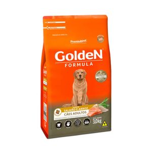 Ração Seca Golden Fórmula Cães Adultos  Salmão E Arroz - 3Kg