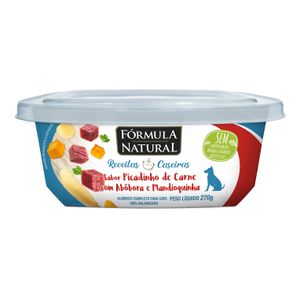Ração Úmida Fórmula Natural Receitas Caseiras para Cães Adultos Sabor picadinho de carne 270g