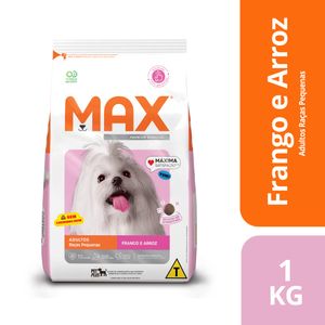 Ração Max Cães Adultos Raças Pequenas Carne e Arroz 1kg