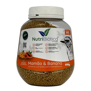 Ração Nutribiótica Nature Mamão e Banana 400g
