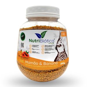 Ração Nutribiotica Psitacideos Nature Mamão e Banana 400g