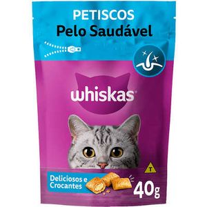 Whiskas Temptations Pelo Saudável Gatos Adultos 40g